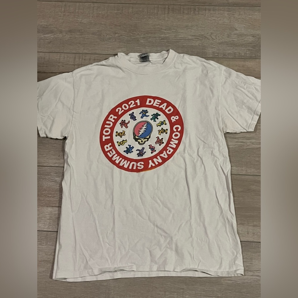 Dead and Company summer 2021 tour Grateful Dead T-shirt white medium